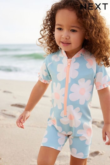 Blue/Pink Sunsafe Swimsuit (3mths-7yrs) (N01201) | £13 - £15