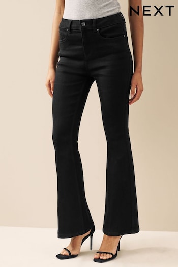 Black Stretch Flare Jeans Under (N01206) | £34