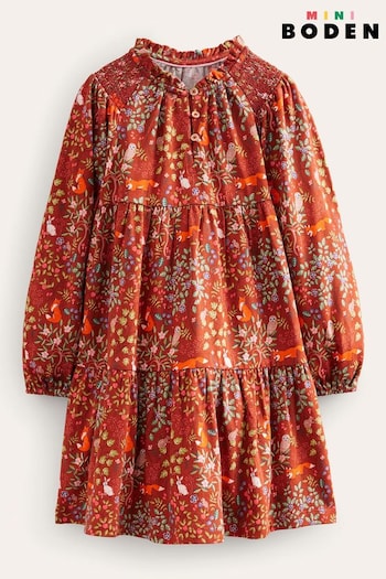 Boden Brown Tiered Jersey Dress (N01292) | £27 - £32