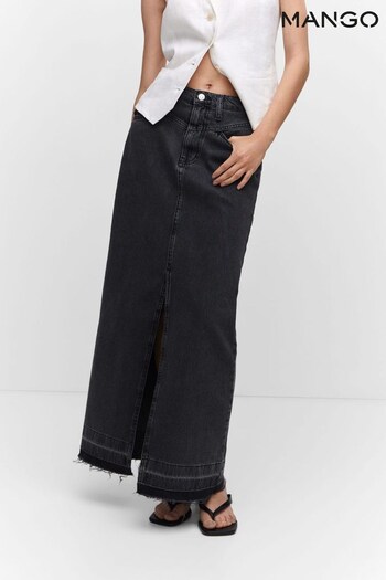 Mango Grey Denim Long Skirt (N01464) | £50