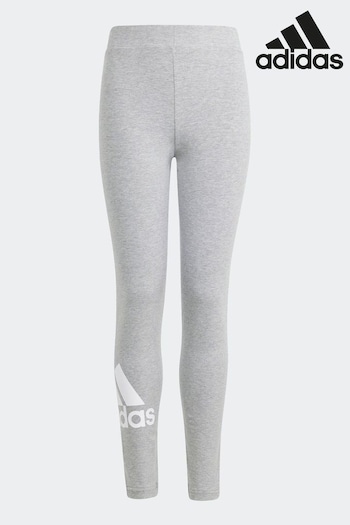 adidas Grey Sportswear Essentials Big Logo Cotton Leggings (N01561) | £18