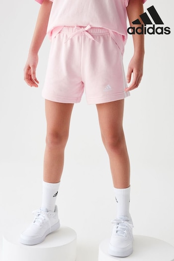 adidas trefoil Pink Junior Essentials 3-Stripes Shorts (N01567) | £18