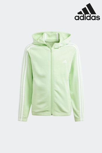 adidas Green Sportswear Essentials 3-Stripes Full Zip Hoodie (N01582) | £33