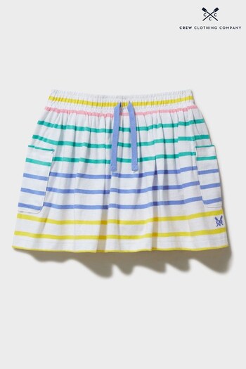 Crew Clothing Company Yellow Stripe Cotton Straight Skirt (N01587) | £20 - £24