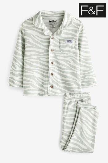 F&F Grey Jersey Zebra Pyjamas (N01712) | £10