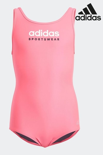 adidas Olive Pink Sportswear U-Back Swimsuit (N01790) | £25