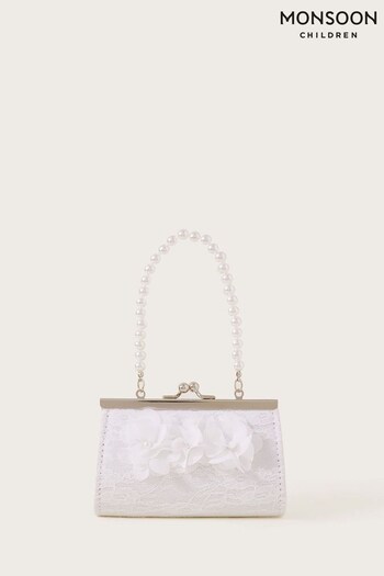 Monsoon White Flower Lace Bridesmaid Mini Bag now (N01872) | £11