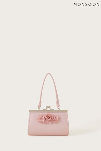 Monsoon Pink Triple Pom-Pom Bridesmaid Mini Bag now (N01873) | £11