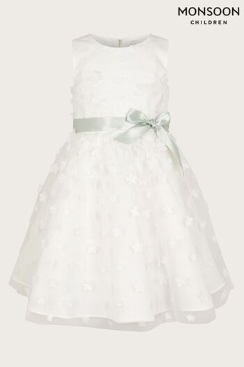Monsoon Natural Freya 3D Scuba Bridesmaid Dress (N01893) | £62 - £72