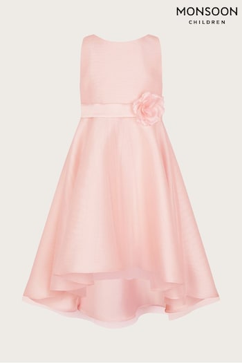 Monsoon Pink Tuberose High Low Bridesmaid Dress (N01894) | £56 - £66