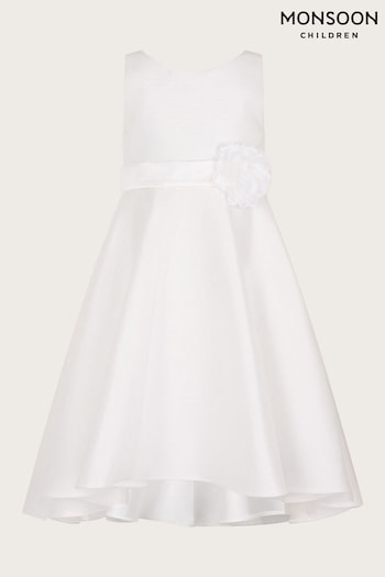 Monsoon Natural Tuberose High Low Bridesmaid Dress (N01895) | £56 - £66