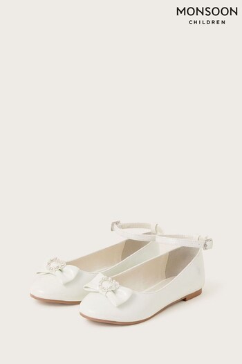 Monsoon Natural Tilla Loveheart Patent Ballerina (N01897) | £26 - £30