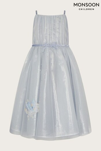 Monsoon Grey Land of Wonder Pegasus Diamante Shimmer Dress (N01904) | £70 - £80