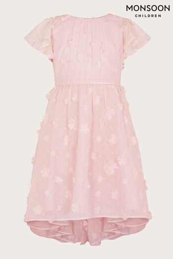 Monsoon Pink Petunia 3D Flower Dress (N01908) | £59 - £69