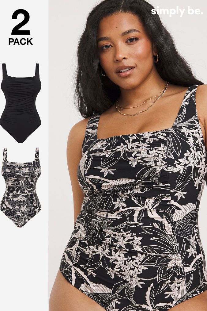 Simply be black swimsuit cheap