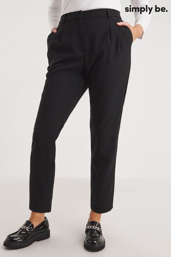 Simply Be Workwear Cigarette Black Trousers (N01929) | £22