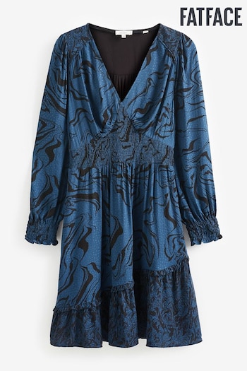 FatFace Blue Farah Marble Dress (N01962) | £69