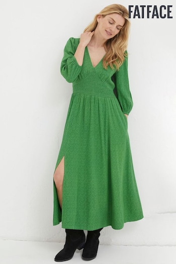 FatFace Green Rene Midi Dress (N01964) | £69
