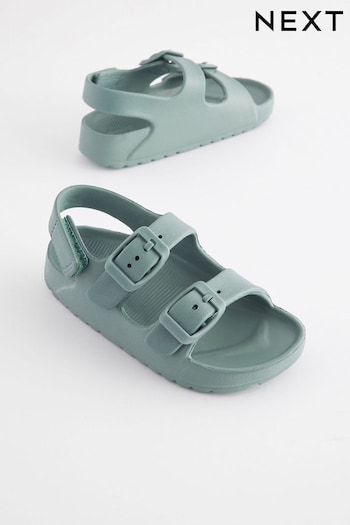 Mint Green Double Buckle Ankle Strap EVA six Sandals (N02070) | £8 - £11