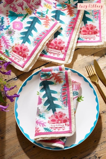 Lucy Tiffney Multi Napkins Set of 4 (N02184) | £22