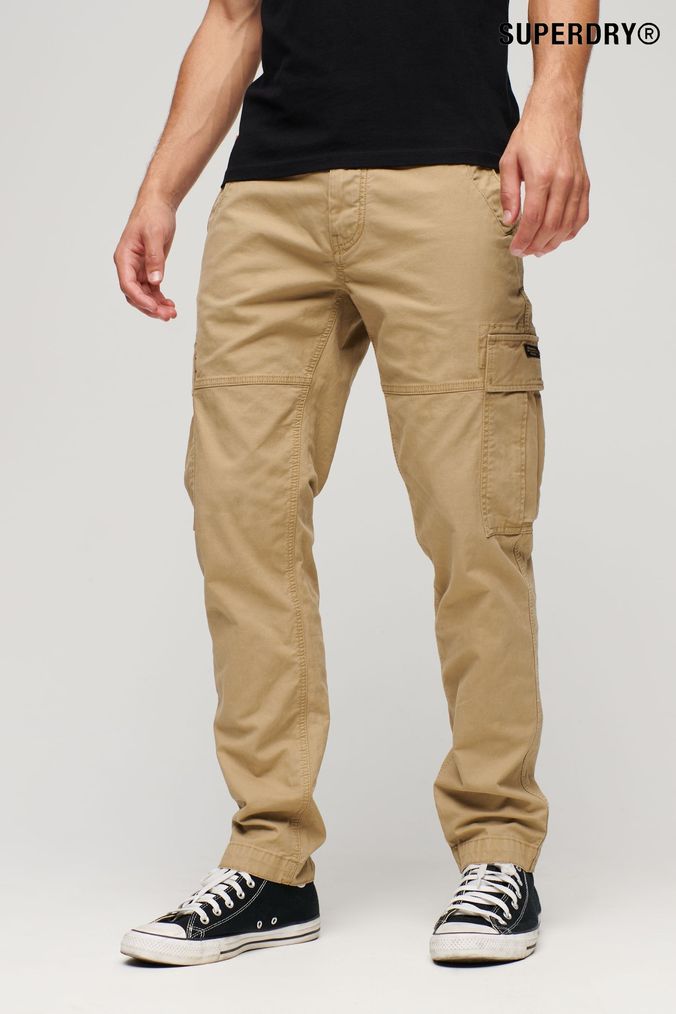 Beige cargo pants men clearance