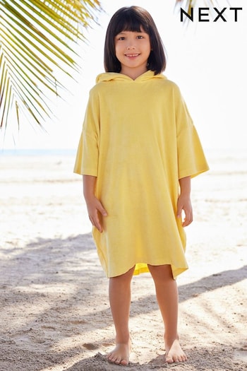 Yellow Oversized Hooded Towelling Cover-Up (N02399) | £20 - £26