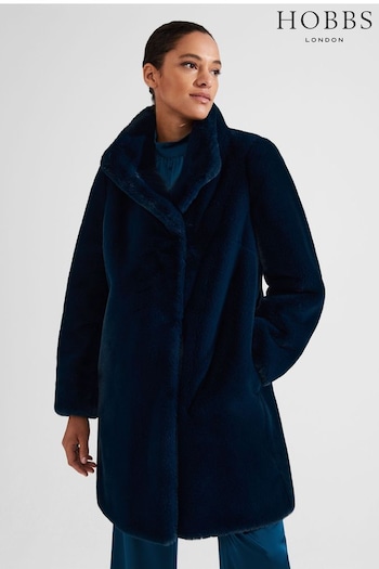 Hobbs Blue Maddox Coat (N02437) | £219