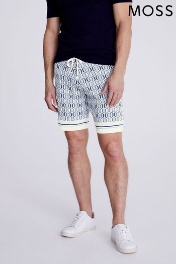 MOSS Blue Retro Knitted Shorts (N02470) | £25