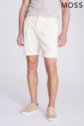 MOSS Ivory Border Knitted Shorts (N02487) | £50