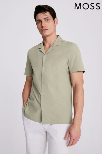 MOSS Green Linen Overshirt (N02507) | £80