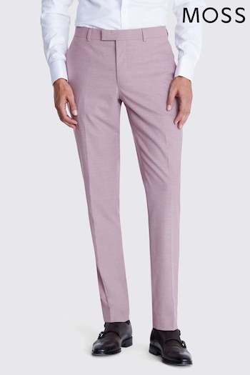 MOSS Slim Fit Pink Quartz Trousers (N02527) | £80