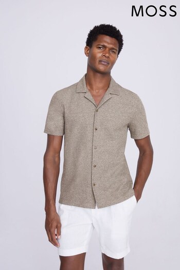 MOSS Linen Brown Overshirt (N02538) | £80