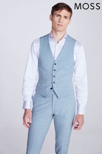 MOSS Slim Fit Blue DKNY Waistcoat (N02548) | £120
