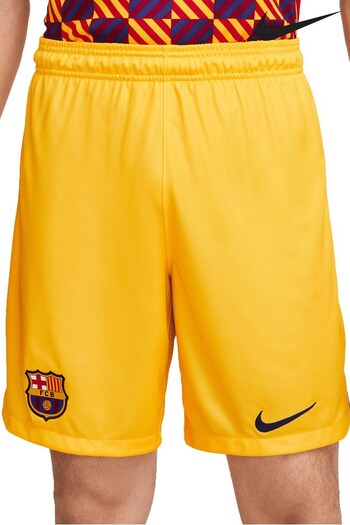 Nike Yellow Barcelona Fourth Stadium Shorts (N02578) | £38