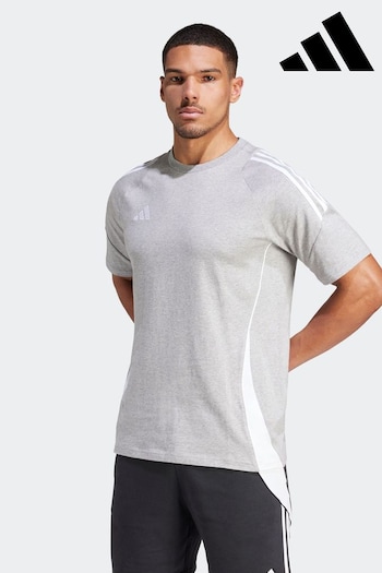 adidas Techfit Grey Tiro 24 Sweat T-Shirt (N02635) | £25