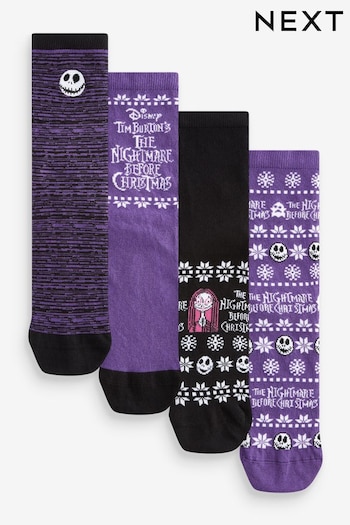 Nightmare Before Christmas Ankle Socks 4 Packs (N02638) | £12