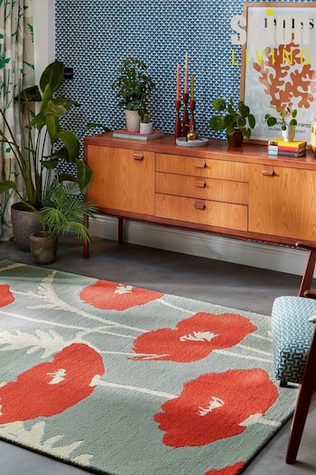 Scion Green Poppy Pop Rug (N02657) | £245 - £429