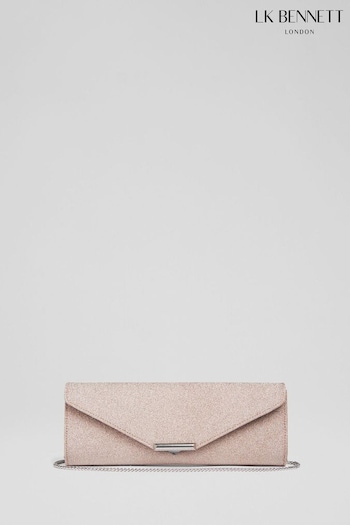 LK Bennett Lucille Fine Glitter Clutch Bag (N02706) | £189