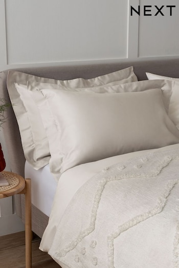 Set of 2 Natural Collection Luxe 400 Thread Count 100% Egyptian Cotton Pillowcases (N02731) | £18 - £20