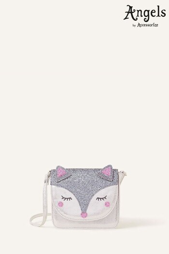 Angels By Accessorize Silver Sparkle Fox Cross Body Bag (N02770) | £13