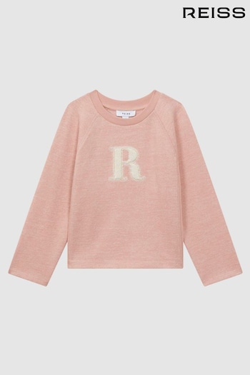 Reiss Apricot Connie Teen Cotton Blend Crew Neck Top (N02793) | £43