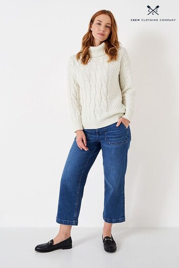 Crew Clothing Company Cream Textured Wool Jumper (N02810) | £75