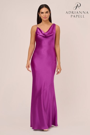 Aidan by Adrianna Papell Satin A-Line Gown (N02823) | £249