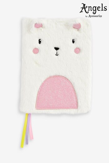 Angels By Accessorize Fluffy White Bear Notebook (N02891) | £10