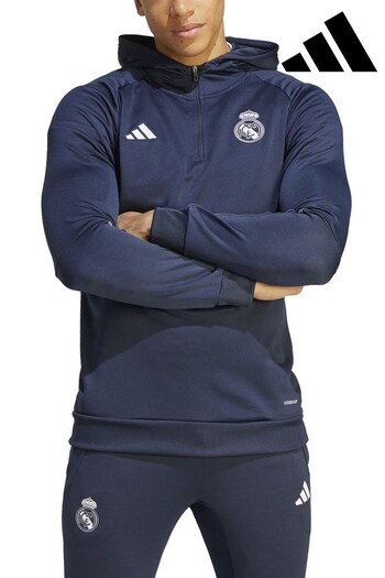 adidas Blue Real Madrid Training Hoodie (N02993) | £50