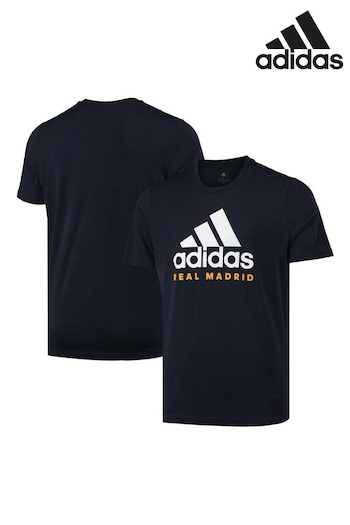 adidas Blue Real Madrid DNA Graphic T-Shirt (N02998) | £28