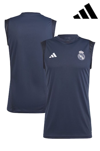 adidas Blue Real Madrid Training Sleeveless Jersey (N04035) | £38