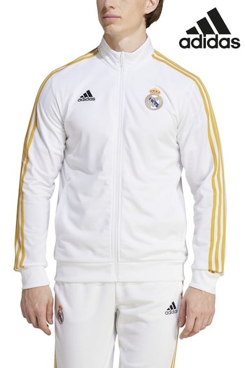 adidas White Real Madrid DNA Track Jacket (N04045) | £65