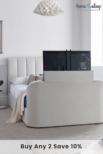 time4sleep Natural Lucille Upholstered TV Bed Frame (N04048) | £850 - £1,000
