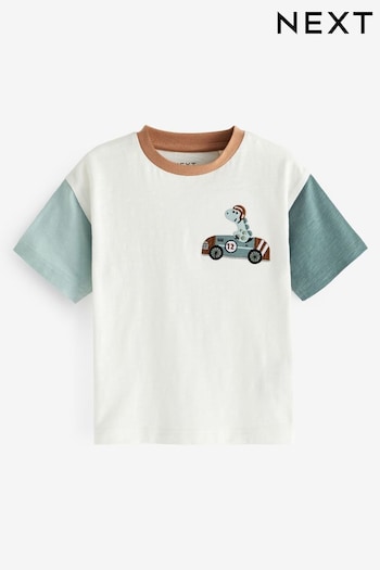 Multi Appliqué Character Short Sleeve T-Shirt (3mths-7yrs) (N04057) | £5 - £7